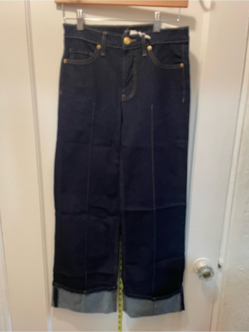 Dark denim wide leg